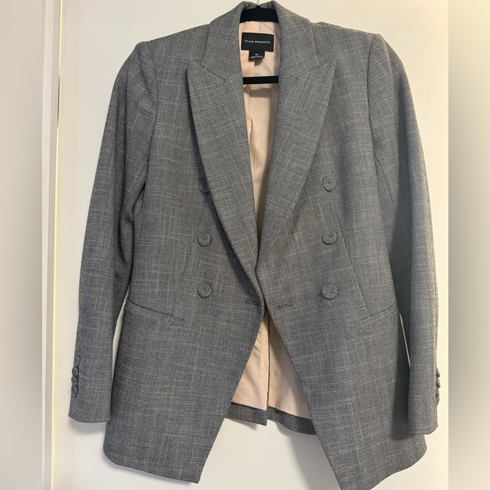 Club Monaco Double Breasted Blazer